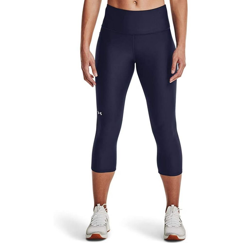 Under Armour Leggings Women Black Compression Athletic Capri Training Pants